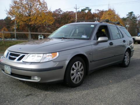 Steel Grey Metallic Saab 9-5 Linear Sport Wagon.  Click to enlarge.