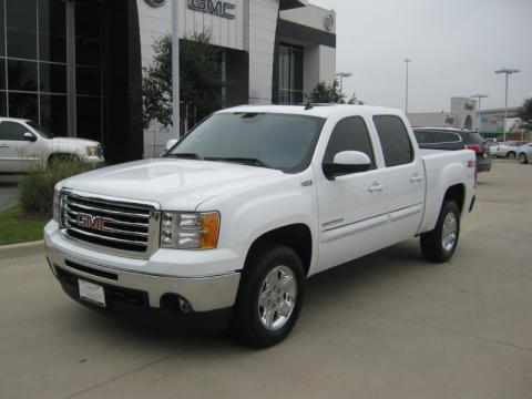 Summit White GMC Sierra 1500 SLT All Terrain Crew Cab 4x4.  Click to enlarge.