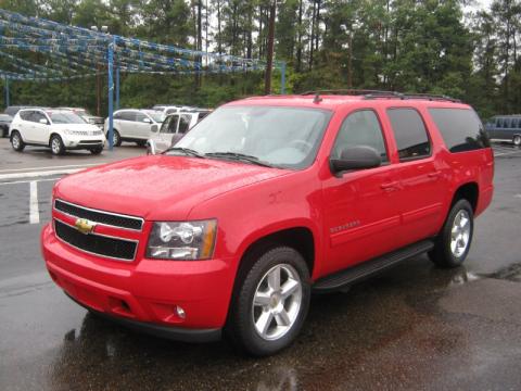 Victory Red Chevrolet Suburban LT.  Click to enlarge.