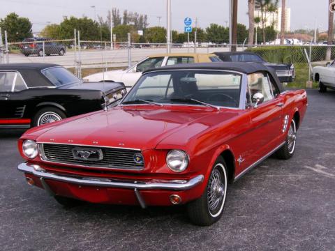 Red Ford Mustang Convertible.  Click to enlarge.