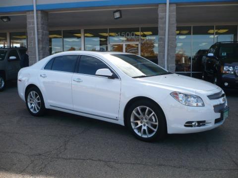 Summit White Chevrolet Malibu LTZ Sedan.  Click to enlarge.