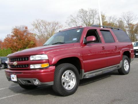 Sport Red Metallic Chevrolet Suburban 1500 Z71 4x4.  Click to enlarge.