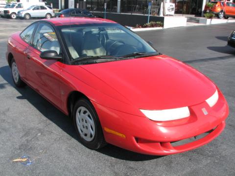 Bright Red Saturn S Series SC1 Coupe.  Click to enlarge.
