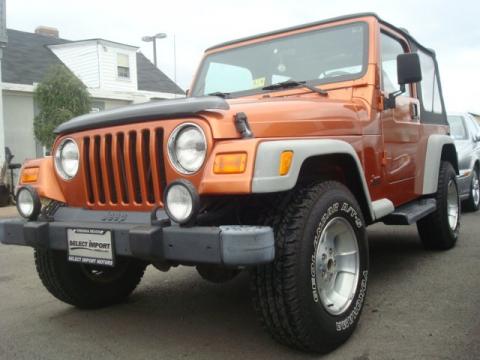 Amber Fire Pearl Jeep Wrangler SE 4x4.  Click to enlarge.