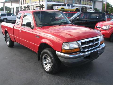 Bright Red Ford Ranger XLT Extended Cab.  Click to enlarge.