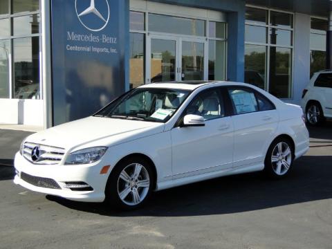 Arctic White Mercedes-Benz C 350 Sport.  Click to enlarge.