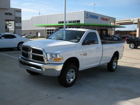 Bright White Dodge Ram 2500 SLT Regular Cab 4x4.  Click to enlarge.