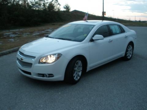 White Diamond Tricoat Chevrolet Malibu LTZ Sedan.  Click to enlarge.