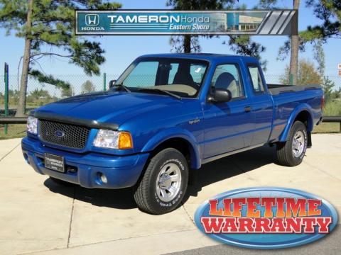 Bright Island Blue Metallic Ford Ranger Edge SuperCab.  Click to enlarge.