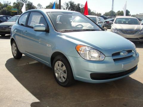 Ice Blue Hyundai Accent GS 3 Door.  Click to enlarge.
