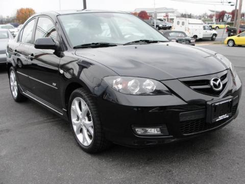 Black Mica Mazda MAZDA3 s Grand Touring Sedan.  Click to enlarge.
