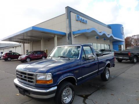 Royal Blue Metallic Ford F150 XLT Regular Cab 4x4.  Click to enlarge.