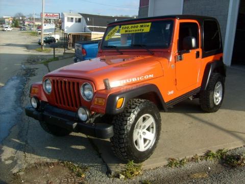 Impact Orange Jeep Wrangler Rubicon 4x4.  Click to enlarge.