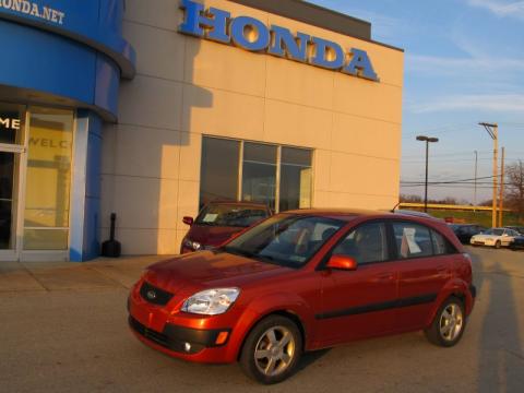 Sunset Orange Kia Rio Rio5 SX Hatchback. Click to enlarge. Sunset Orange Kia Rio Rio5 SX Hatchback. Click to enlarge.