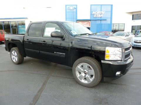 Black Chevrolet Silverado 1500 LTZ Crew Cab 4x4.  Click to enlarge.