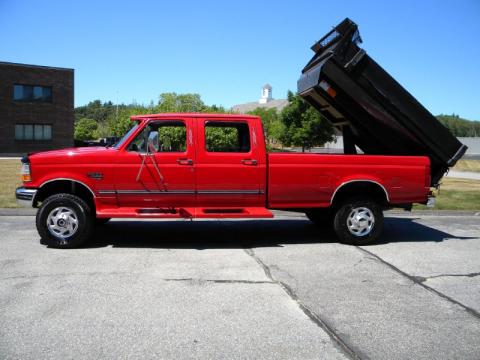 Vermillion Red Ford F350 XLT Crew Cab 4x4.  Click to enlarge.