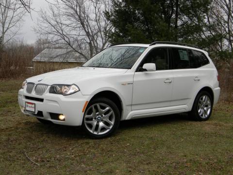 Alpine White BMW X3 3.0si.  Click to enlarge.