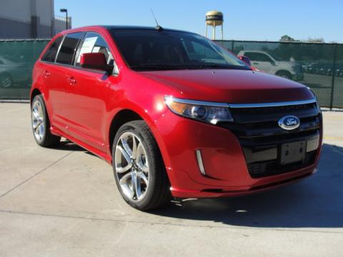 Red Candy Metallic 2011 Ford Edge Sport with Charcoal Black/Silver Smoke 