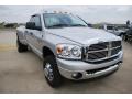 Front 3/4 View of 2009 Dodge Ram 3500 Big Horn Edition Quad Cab 4x4 Dually #11