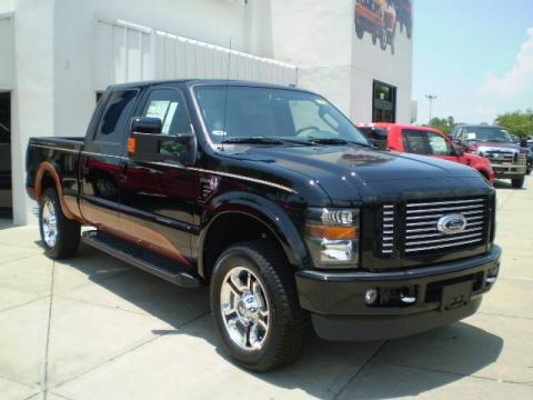 Black/Vintage Copper Two-Tone Ford F250 Super Duty Harley Davidson Crew Cab 4x4.  Click to enlarge.