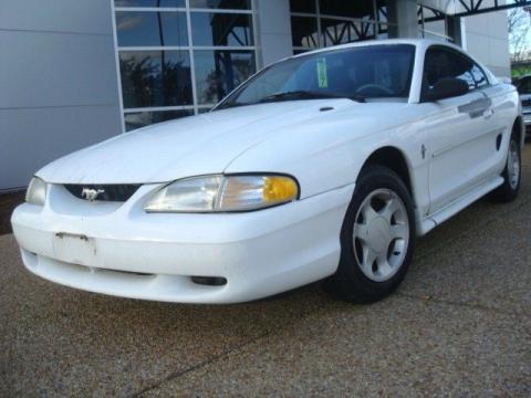 Crystal White Ford Mustang V6 Coupe.  Click to enlarge.