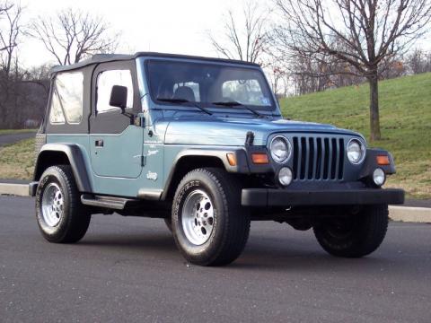 Gunmetal Pearl Jeep Wrangler Sport 4x4.  Click to enlarge.