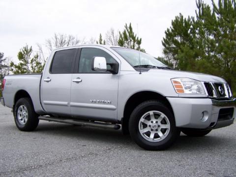 Radiant Silver Nissan Titan LE Crew Cab 4x4.  Click to enlarge.
