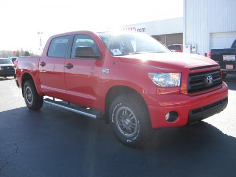Radiant Red 2011 Toyota Tundra TRD Rock Warrior CrewMax 4x4 with Black 
