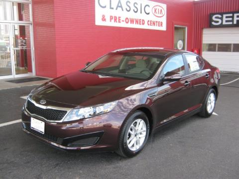 Dark Cherry 2011 Kia Optima LX with Beige interior Dark Cherry Kia Optima LX 