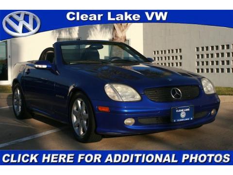 Bahama Blue Metallic Mercedes-Benz SLK 230 Kompressor Roadster.  Click to enlarge.