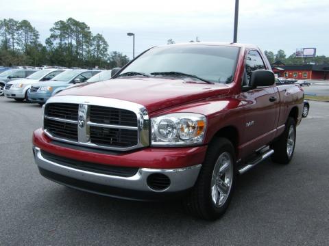 Inferno Red Crystal Pearl Dodge Ram 1500 SLT Regular Cab.  Click to enlarge.