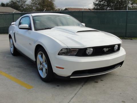 Performance White Ford Mustang GT Premium Coupe.  Click to enlarge.