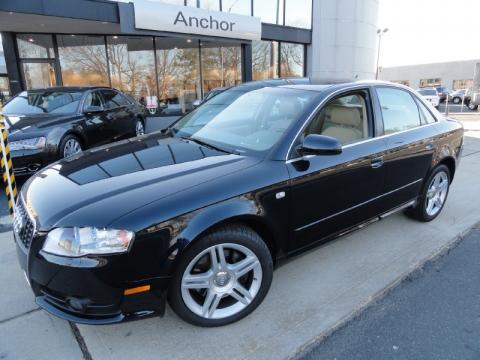 Brilliant Black Audi A4 2.0T quattro Sedan.  Click to enlarge.