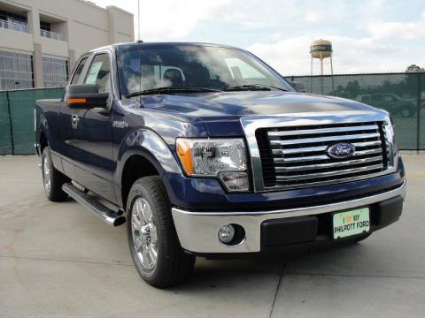 Dark Blue Pearl Metallic Ford F150 XLT SuperCab.  Click to enlarge.