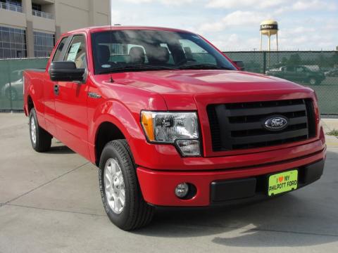 Vermillion Red Ford F150 STX SuperCab.  Click to enlarge.