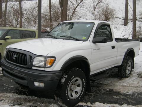 Super White Toyota Tacoma PreRunner Regular Cab.  Click to enlarge.