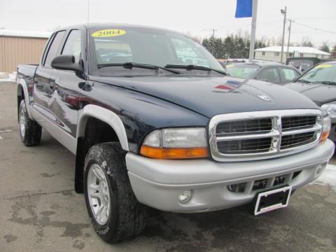 Patriot Blue Pearl Dodge Dakota SLT Quad Cab 4x4.  Click to enlarge.