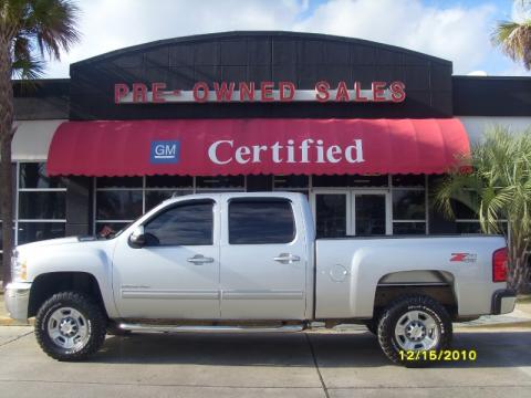 Sheer Silver Metallic Chevrolet Silverado 2500HD LTZ Crew Cab 4x4.  Click to enlarge.