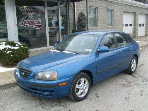 Hyundai Elantra 2005 Hatchback. Tidal Wave Blue 2005 Hyundai Elantra GT Hatchback with Gray interior Tidal Wave Blue Hyundai Elantra GT Hatchback. Click to enlarge.