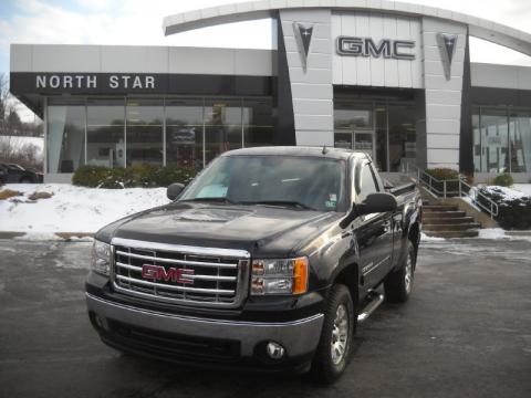 Onyx Black GMC Sierra 1500 SLE Regular Cab 4x4.  Click to enlarge.