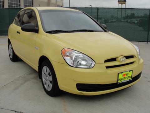 Mellow Yellow Hyundai Accent GS Coupe.  Click to enlarge.