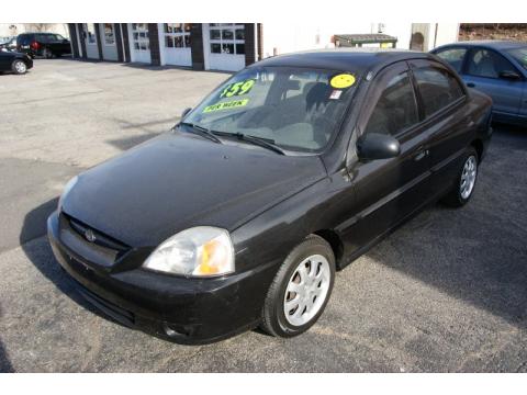Midnight Black Kia Rio Sedan.  Click to enlarge.