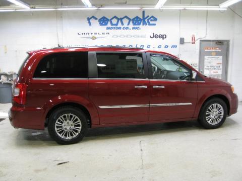 Deep Cherry Red Crystal Pearl 2011 Chrysler Town & Country Limited with 