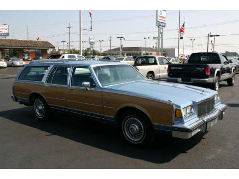 Light Sapphire Blue Metallic Buick Electra Estate Wagon.  Click to enlarge.