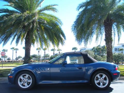 Topaz Blue Metallic BMW Z3 2.5i Roadster.  Click to enlarge.