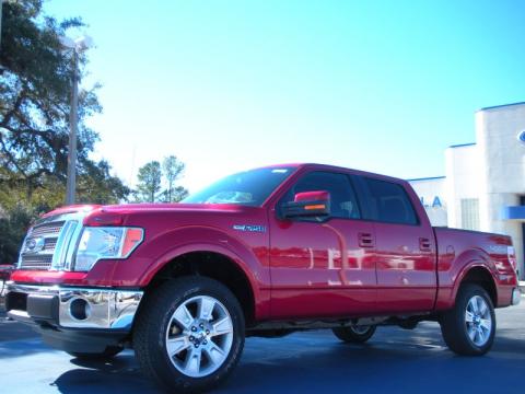 Red Candy Metallic Ford F150 Lariat SuperCrew 4x4.  Click to enlarge.