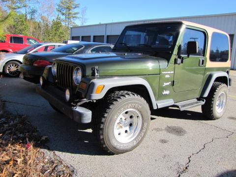 Moss Green Pearl Jeep Wrangler Sport 4x4.  Click to enlarge.