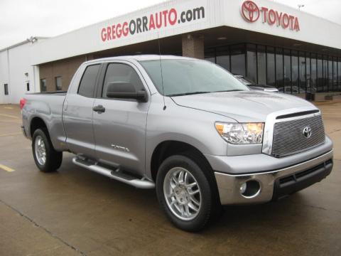 Silver Sky Metallic Toyota Tundra SR5 Double Cab.  Click to enlarge.