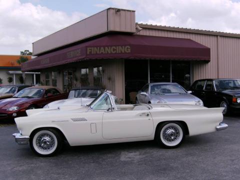 Colonial White Ford Thunderbird Convertible.  Click to enlarge.