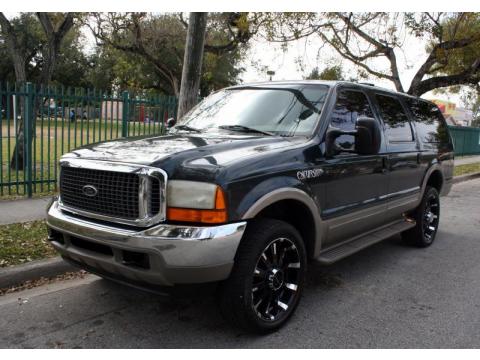 Dark Green Satin Metallic Ford Excursion Limited 4x4.  Click to enlarge.